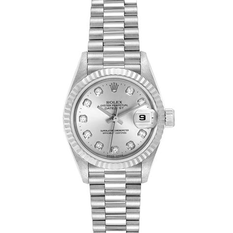 rolex 26mm pave dial|rolex lady datejust white gold.